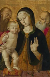 Madonna mit Kind und zwei Eremitenheiligen